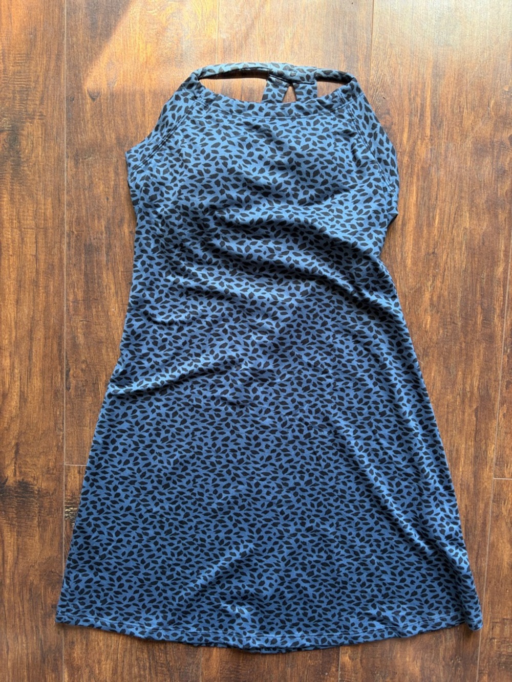 Eddie Bauer Blue and Black Print Dress